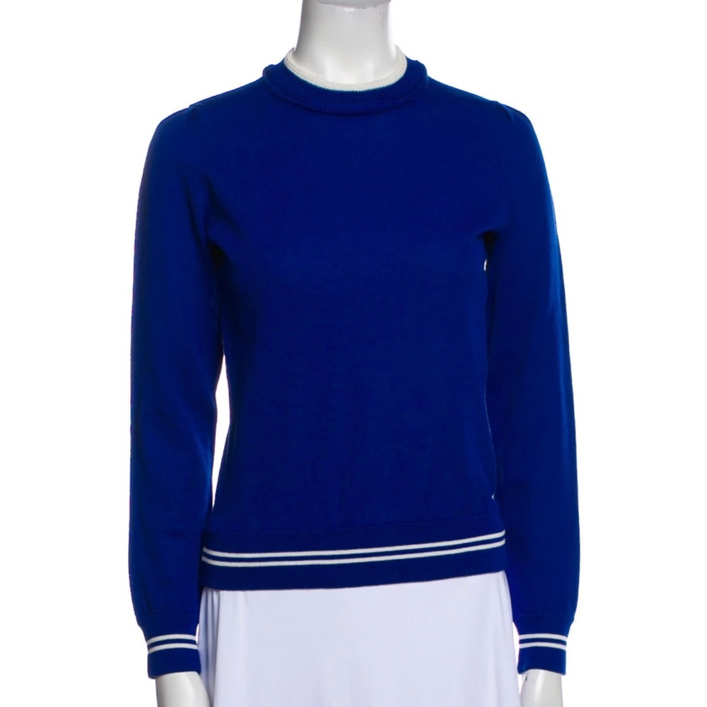 ÉTOILE ISABEL MARANT Striped Mock Neck Sweater Top